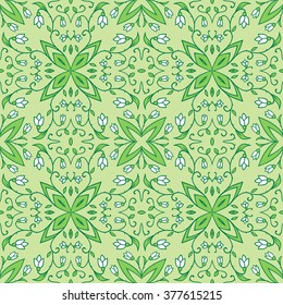 Floral seamless vector pattern that can be used as: background, wallpaper, greeting card and invitation, wrapping paper, textile, on fashion and home products like pillows.