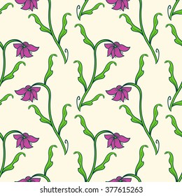 Floral seamless vector pattern that can be used as: background, wallpaper, greeting card and invitation, wrapping paper, textile, on fashion and home products like pillows.