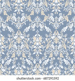 Floral seamless vintage background. Vector background for textile design