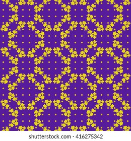 Floral seamless vintage pattern. Violet background