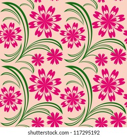 Floral seamless wallpaper.