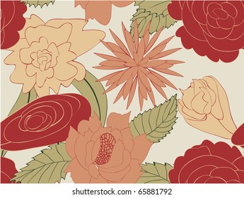 Papel de fondo floral transparente