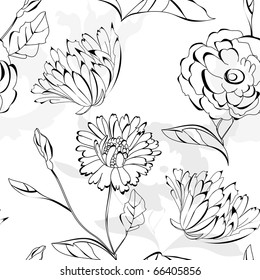 Papel de fondo floral transparente