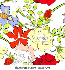 Papel de fondo floral transparente