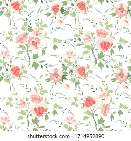 Patrón floral sin fisuras. Fondo ornamental con fantásticas flores y hojas. Floreciente fondo de azulejos.