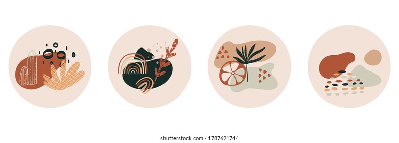 Floral set icons line. Minimal covers.