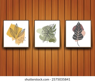 Floral set of Poster canvas