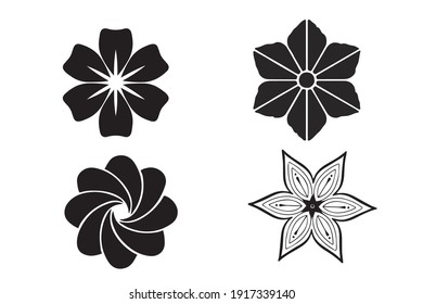 Floral set. Sketches of flowers, plants, leaves. Hand drawn illustration converted to vector. Outline with transparent background