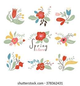 Floral Set, Spring Illustrations