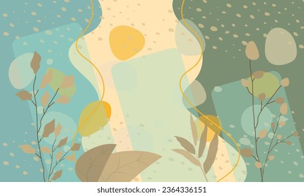 floral shape abstract minimal. Used for decoration, advertising design, websites or publications, banners, posters and brochures.