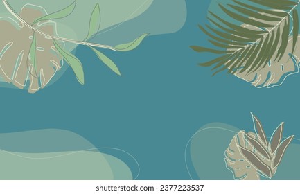 floral shape abstract minimal. Used for decoration, advertising design, websites or publications, banners, posters and brochures.