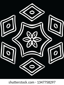 Floral shape background vector pattern tile design for creative ideas