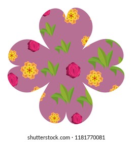 Floral shape frame