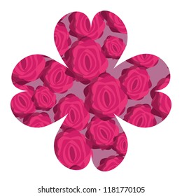 Floral shape frame