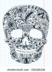 Floral shape skull