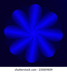 Floral shape, vector design element.