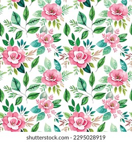 Forma floral acuarela sin costuras. Ilustración vectorial.