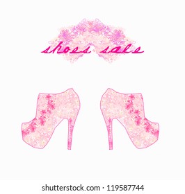  floral shoes poster