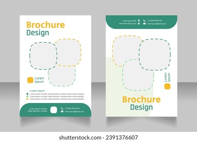 Floral shop info blank brochure design. Template set with copy space for text. Premade corporate reports collection. Editable 2 paper pages