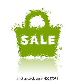 Floral shopping bag, summer sale. See also floral style images in my gallery