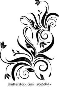 floral silhouette