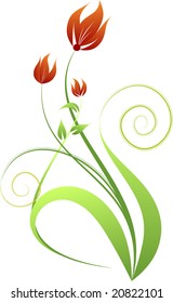 floral silhouette