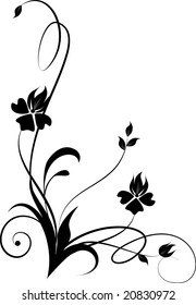 floral silhouette
