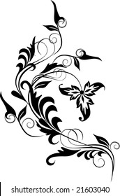 floral silhouette