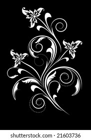 floral silhouette