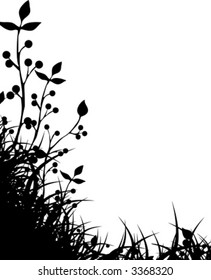 floral silhouette