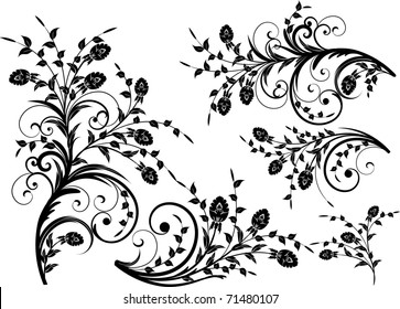 Floral silhouette