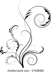 Floral silhouette. element for design