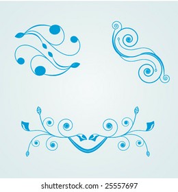 Floral silhouette, element for design. Vector.
