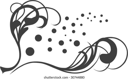 floral silhouette, elements can be un-grouped