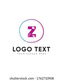 Floral Silhouette initial letter type Z logo template, Vector logo for business and company identity 