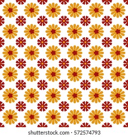 floral silhouette pattern. Vector illustration. Colorful tile pattern design