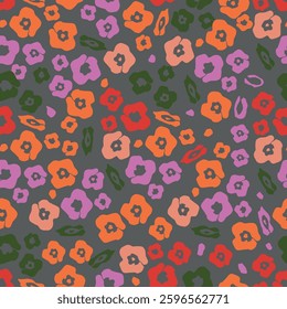 Floral silhouette repeat vector file, boho floral pattern, floral silhouette, flower shadow print , rose floral print