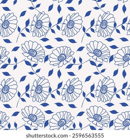 Floral silhouette repeat vector file, boho floral pattern, floral silhouette, flower shadow print , rose floral print