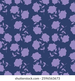 Floral silhouette repeat vector file, boho floral pattern, floral silhouette, flower shadow print , rose floral print