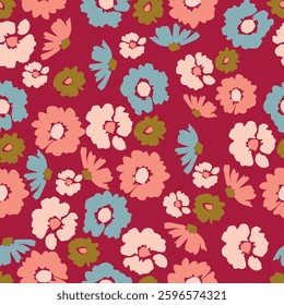 Floral silhouette repeat vector file, boho floral pattern, floral silhouette, flower shadow print , rose floral print