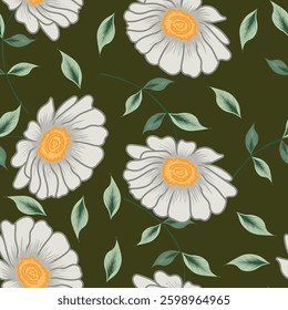 Floral silhouette repeat vector file, boho floral pattern, floral silhouette, flower shadow print , rose floral print