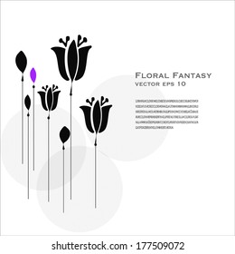 Floral Silhouette Vector