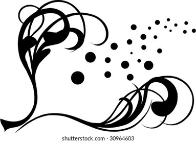 floral silhouette,can be un-grouped