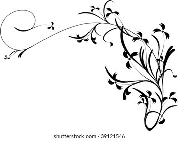 floral silhouette,design element