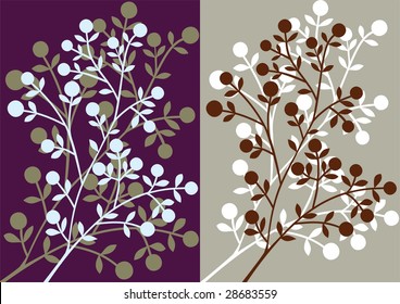 Floral silhouettes background