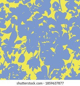 Floral silhouettes seamless pattern. Meadow plants, herbs and flowers. Simple botanical imprint in vintage flat style. Summer spring motif. Classic nature ornament. Fashion design.
