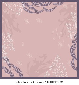 Blumenseidenschal-Muster