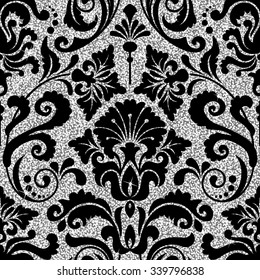 floral silver wallpaper