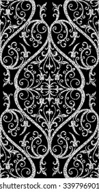 floral silver wallpaper