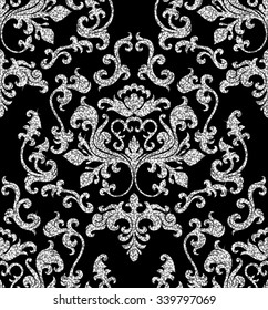 floral silver wallpaper